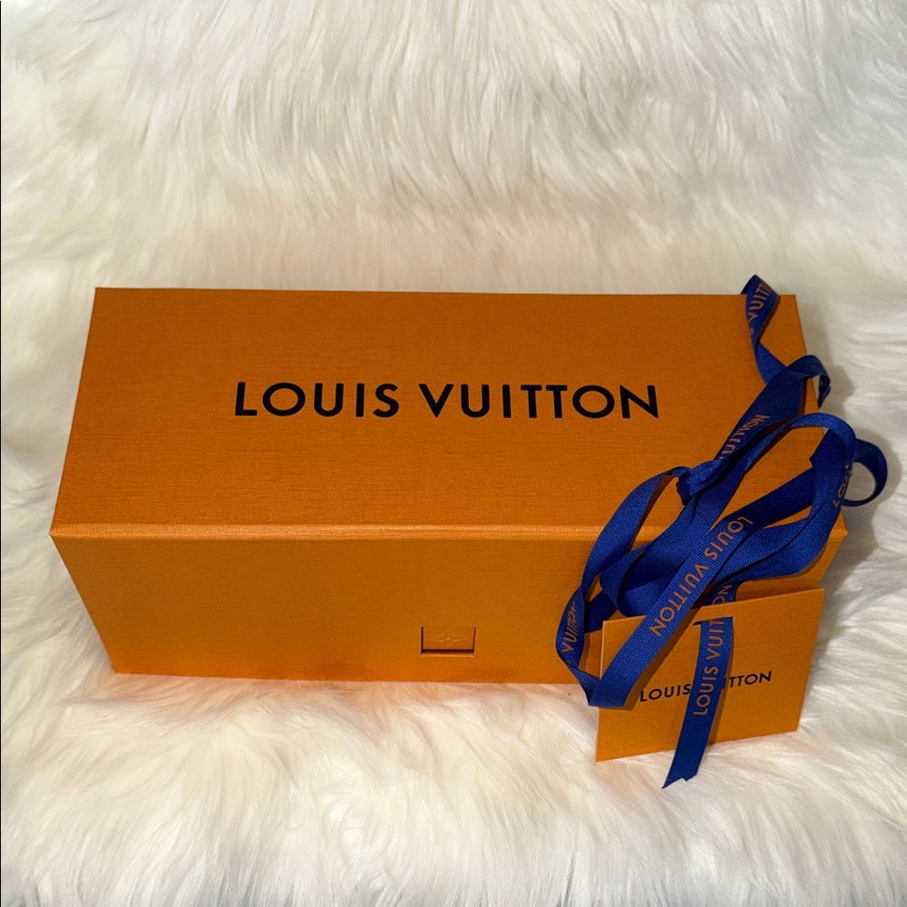 Louis Vuitton Orange Gift Box with Ribbon and Tag